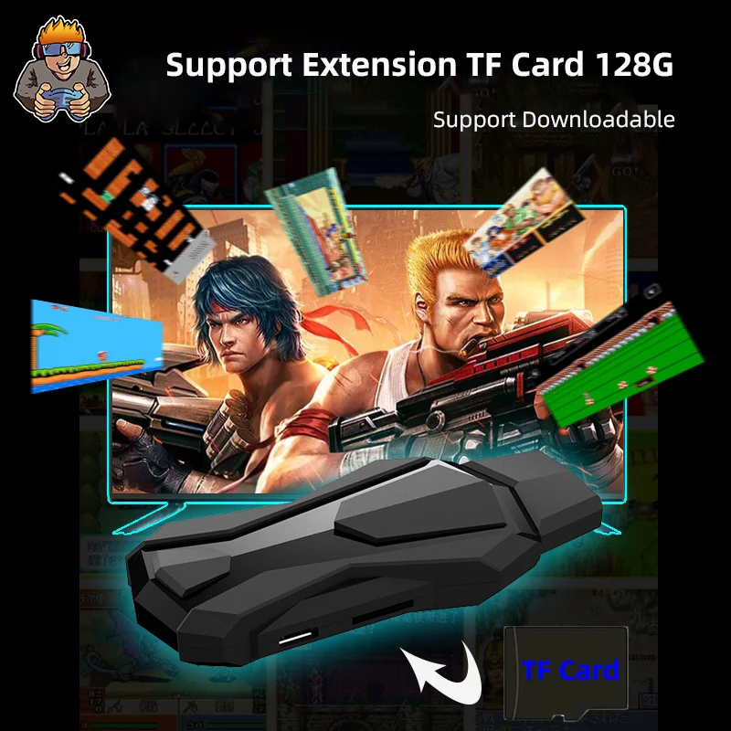 Game Stick 4K HD D10 2.4G Wireless Controllers 7Simulators Retro Video Game Console MAME MD FC Consolas De Videojuegos Kid Gift