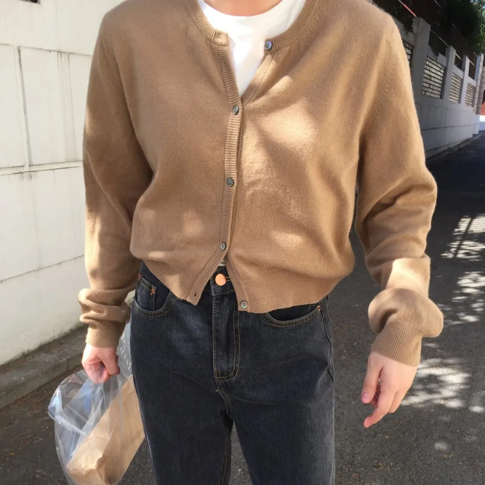 

Мягкий уютный длинный вязаный свитер ort Sve для женщин, шикарный осенне-зимний новый однотонный универсальный женский топ Faion