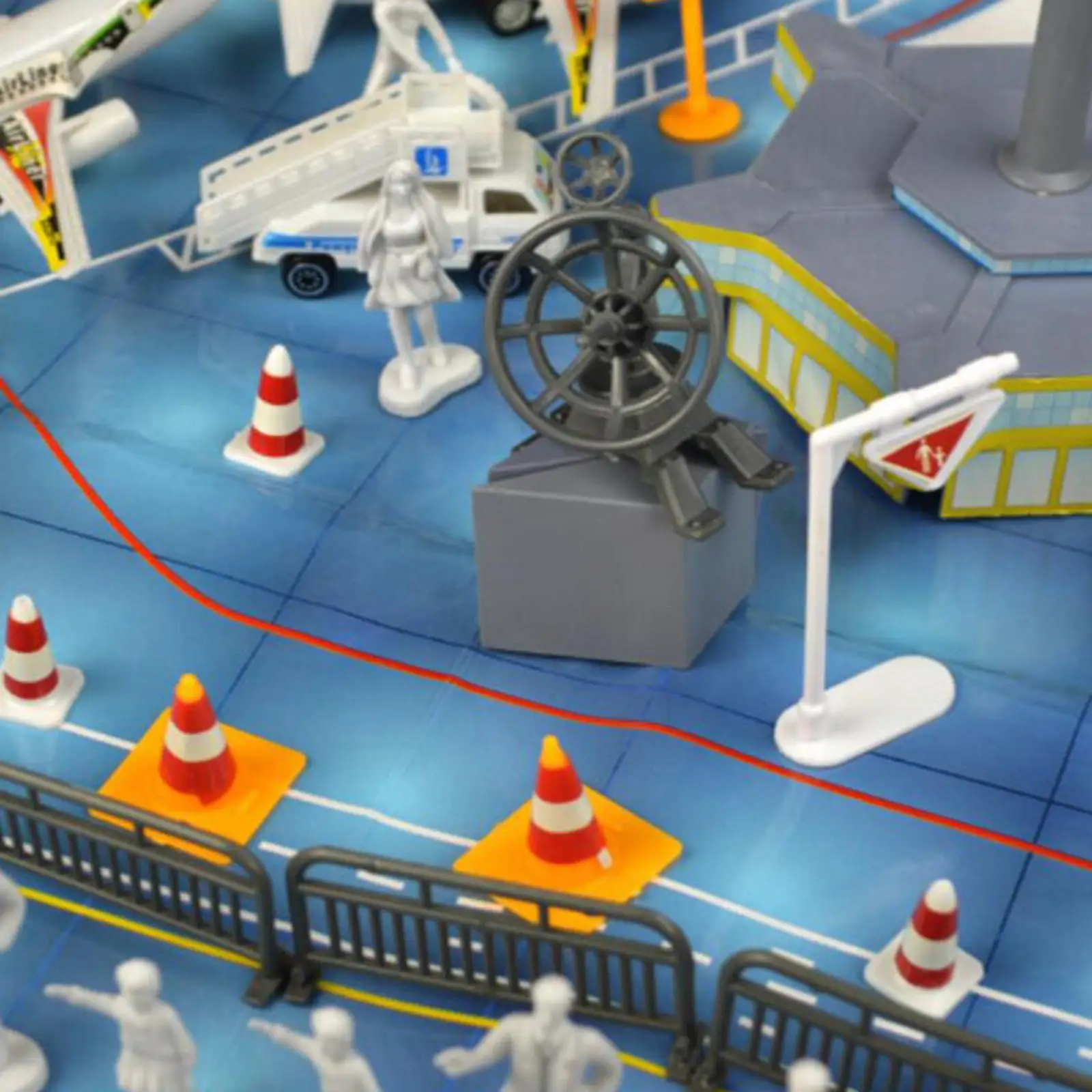 Airport Scene Toy Airplane Model Playset for Kids Creative Learning Toy