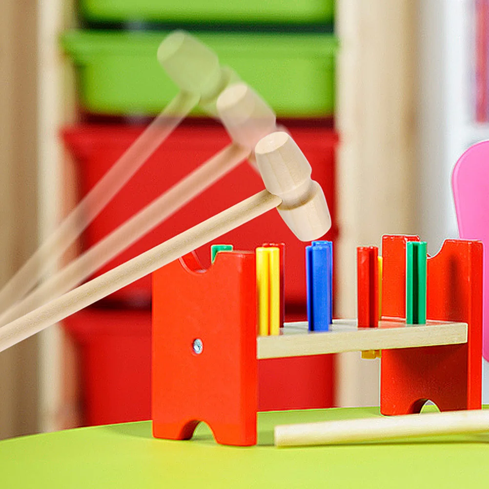 

1Set Seafood Crab Mallets Mini Wooden Hammers Portable Lightweight Long Handle Smooth Surface Recyclable