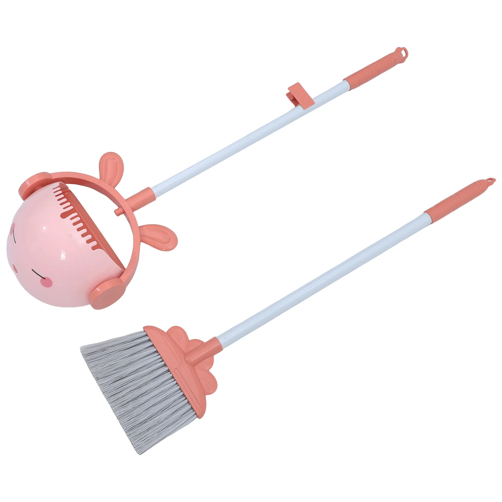 1Set Duurzame Kinderbezem en Stoffer Set Glad Oppervlak Cartoon Ontwerp Kinderen Schoonmaken Tool Stoffer en Borstel Set