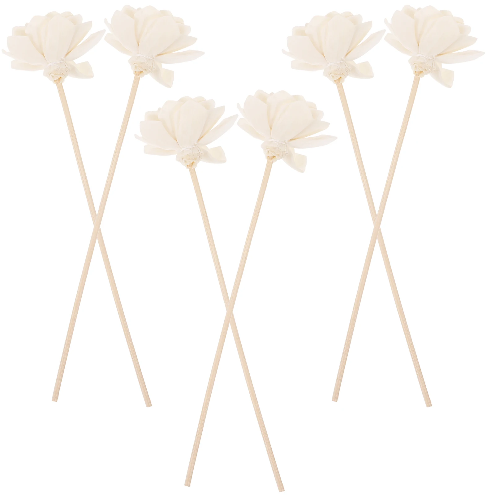 6 Pcs Aromatherapy Rattan Diffuser Sticks Dried Flowers Fragrance Home Decor Aroma Flower Volatile Rods Essential Oil Scented