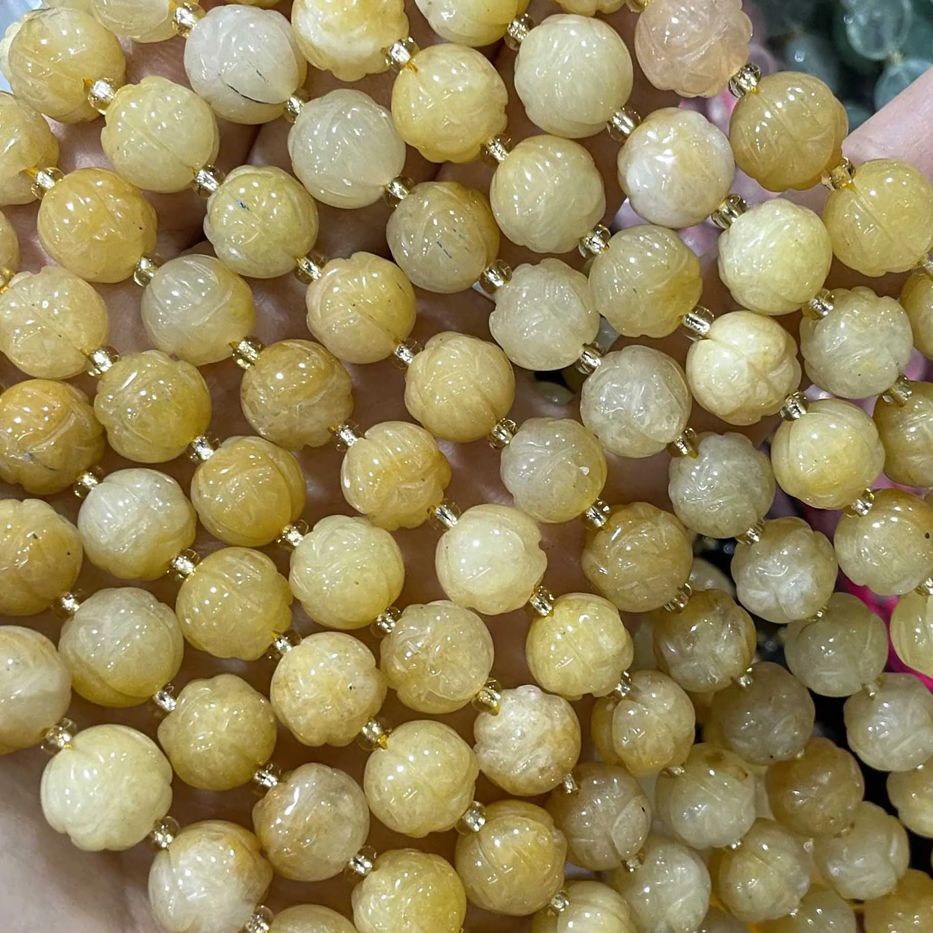 Naturstein-Lotusblumen-Quarz-Achat-Jaspis-Abstandsperlen für die Schmuckherstellung, DIY-Armband, Halskette, Ohrring-Zubehör – Detail 8