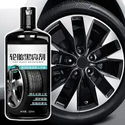 Tire Shine | 320ml Wheel Cleaner | Long-lasting Tire Protectant Gel Fast Drying Gloss Wheel Care Waterproof For Cars Automobile