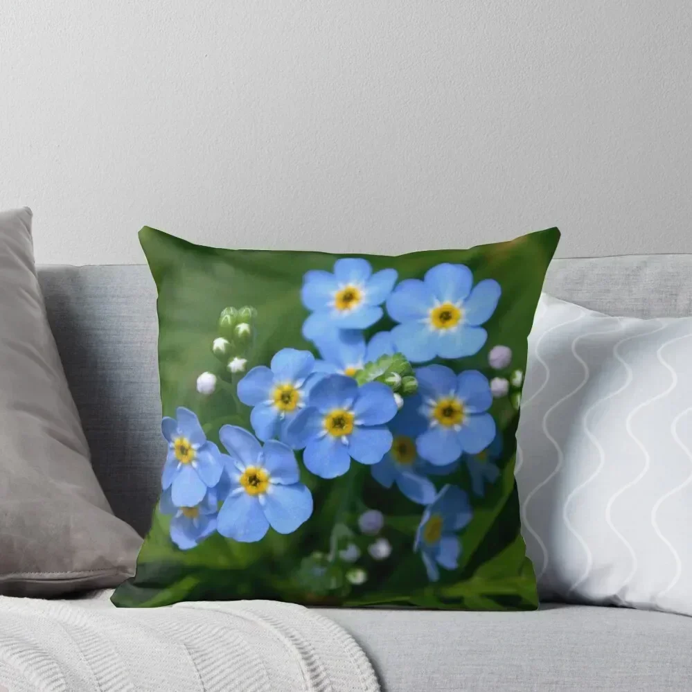 Forget-me-nots Throw Pillow autumn decoration Cushions Home Decor Cushion Cover New year pillow