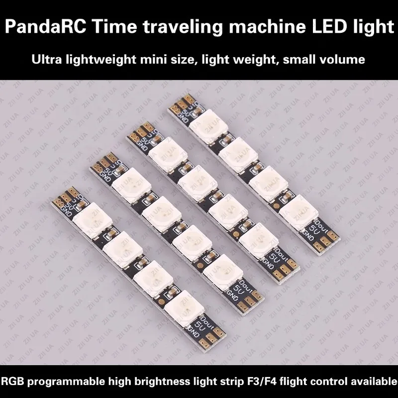 4PCS PandaRC Crossover Machine LED Light Multi Axis RGB Programmable Light Strip F3 F4 F7 Flight Control Available