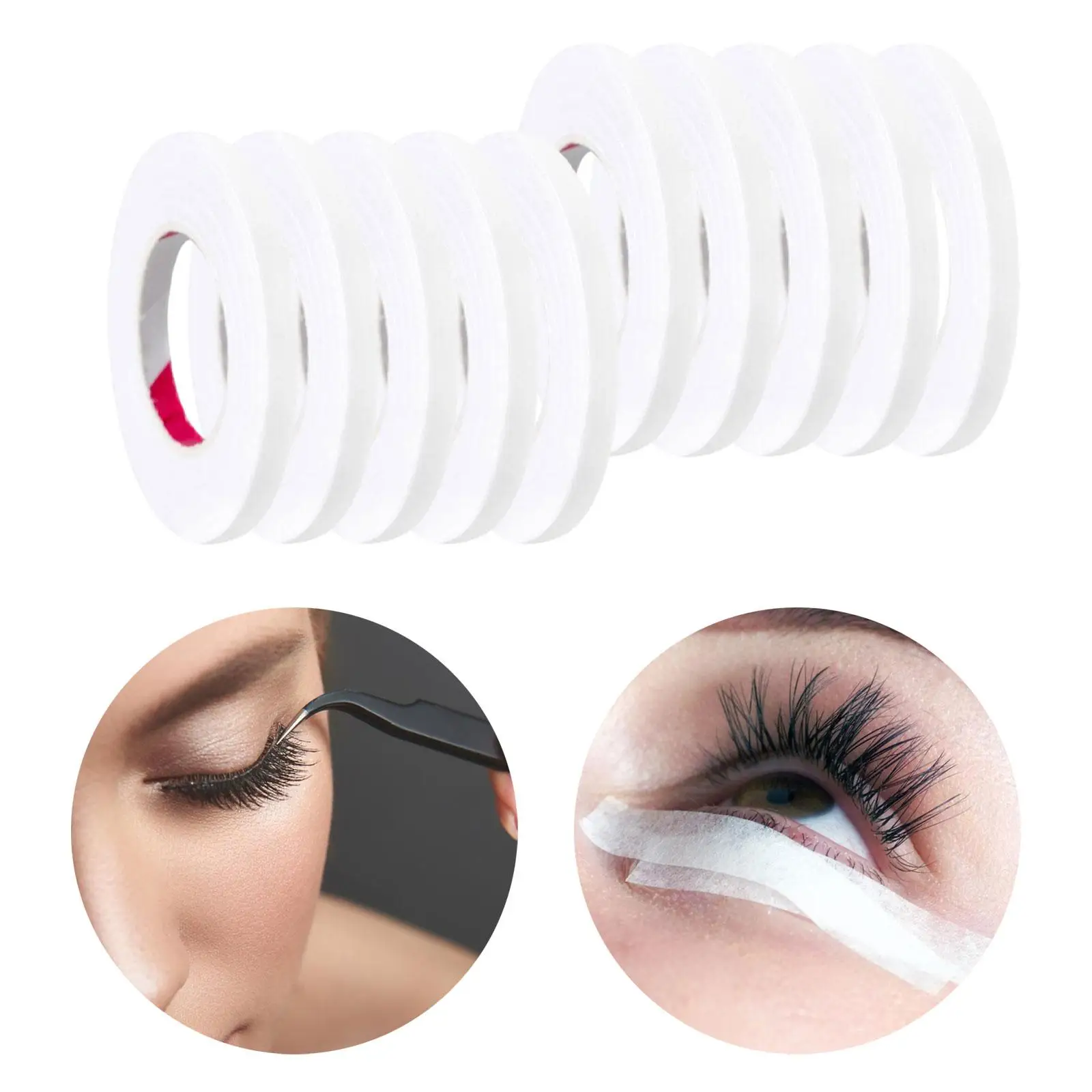 White Adhesive Cloth Eyelash Extension Tapes Soft Breathable Eye Pads for Lash Artists Professional Makeup Supplies