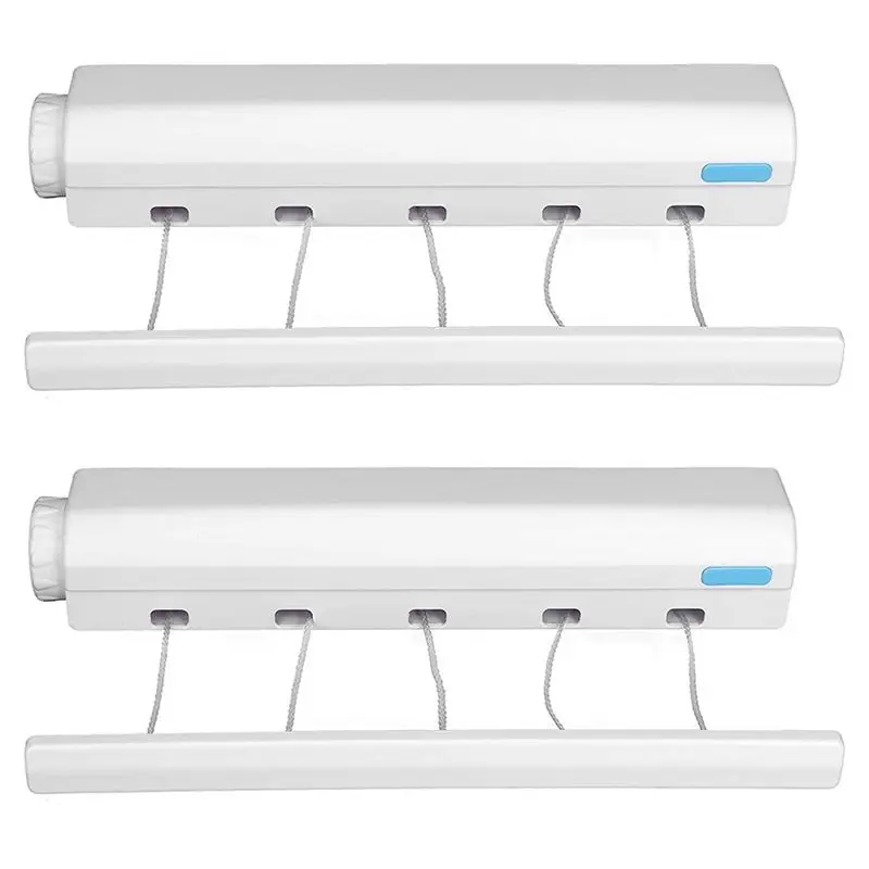 kycor-2x-retractable-clothesline-telescopic-indoor-outdoor-wall-mounted-clothes-dryer-line-drying-rope-hanger-5-lines