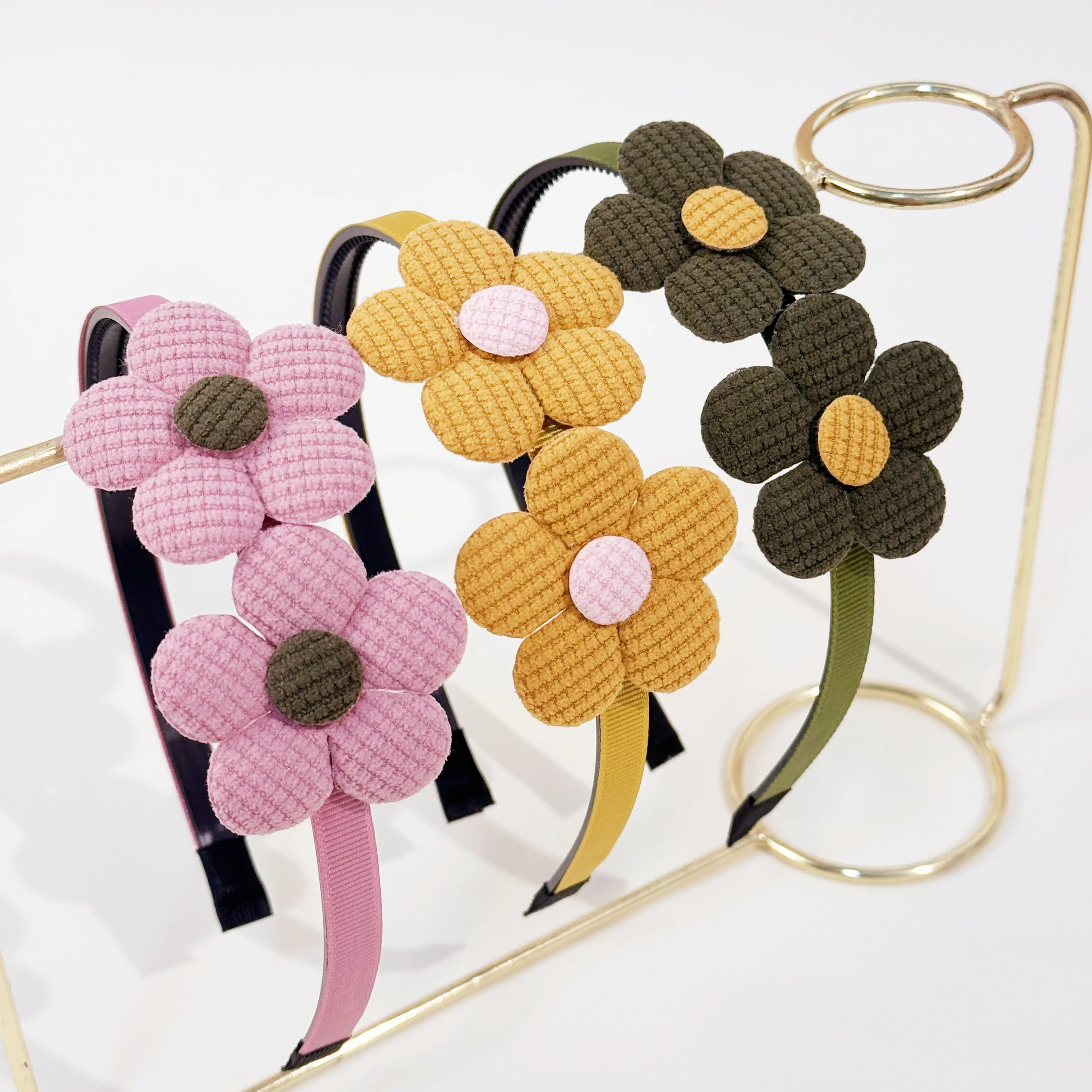 3/6 قطعة لطيف الفتيات عقال النسيج زهرة العصابات الشعر الاطفال الأطفال فيونكات شعر العصابات الشعر الأسرة الديكور حفلة إكسسوارات الشعر #5