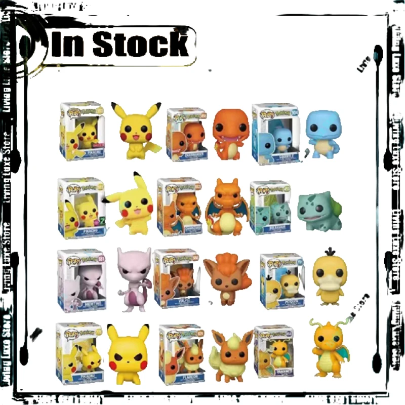 Funko Pop Pokemon Anime Figure Toy Cute Pikachu Figurine Model Ornament Vinyl Doll Action Figure Toys Children Christmas Gift