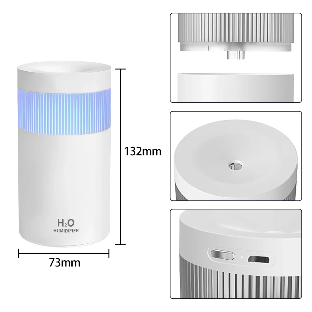 USB Air Humidifier Aroma Diffuser with LED Light 300ML Ultrasonic Cool Mist Maker Fogger LED Essential Oil Diffuser For Home