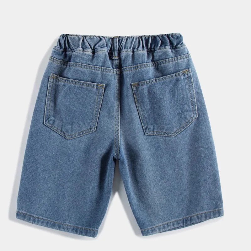 2022 Summer New Boys' Denim Pants Korean Version Of The Big Children's Western Style Loose Five-point Pants Thin Shorts