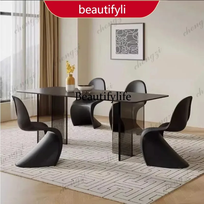 M45  Japanese Design Dining Tables Square Small Space Black Kitchen Dining Tables Modern Nordic Mesas De Jantar