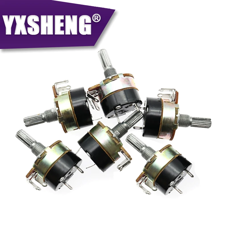 5PCS WH138 WH138-1 B5K B10K B20K B50K B100K B250K B500K 10K 100K Adjustable Resistance Speed Regulator With Switch Potentiometer