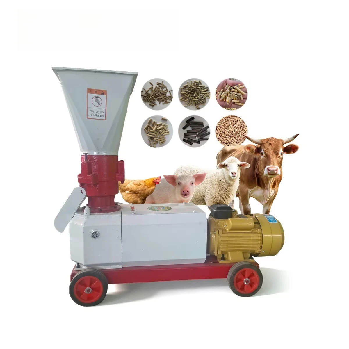 Farms Use Household Small Manual Pelletized Poultry Livestock Animal Feed Pellet Machine Mill for Poultry Livestock Granulator