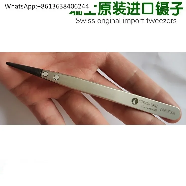 Ideal-tek 249CF.SA laboratory microelectronic chip semiconductor research clip, Switzerland imported ESD anti-static tweezers