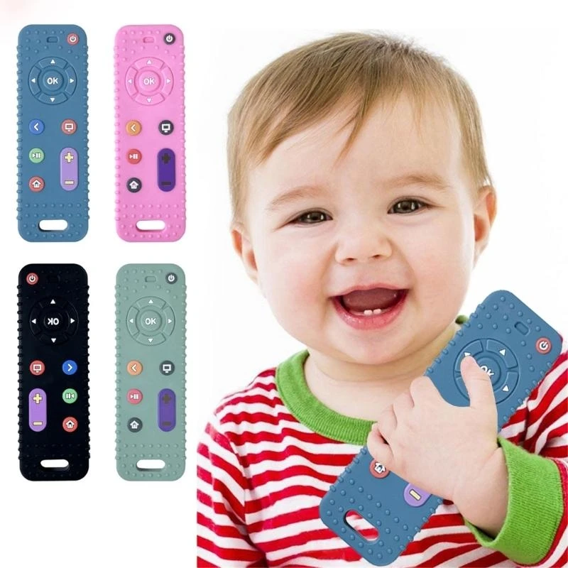 

J15U Teething Pain Relief Toy Silicone Baby Teether Newborn Infant Molar Chewing Toy