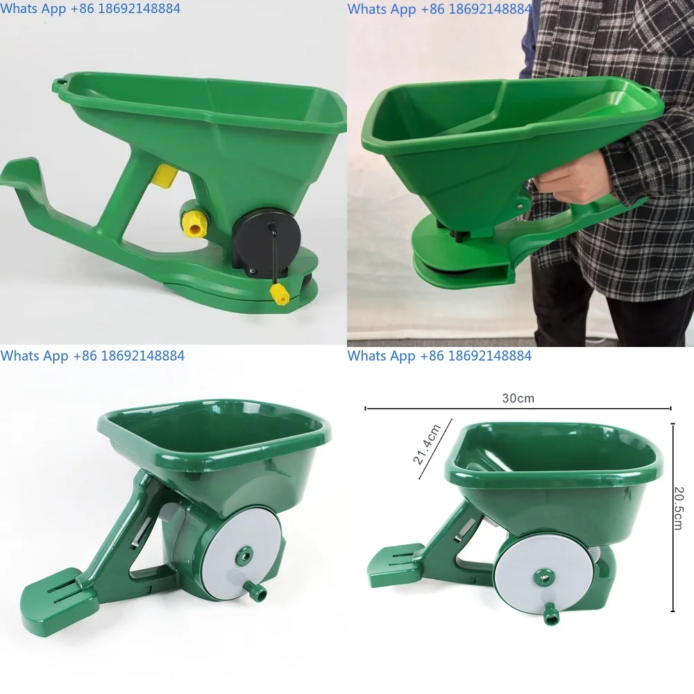

Hand Crank Garden Seeder and Fertilizer Spreader for Soybeans and Seeds Handheld Gardening Tool