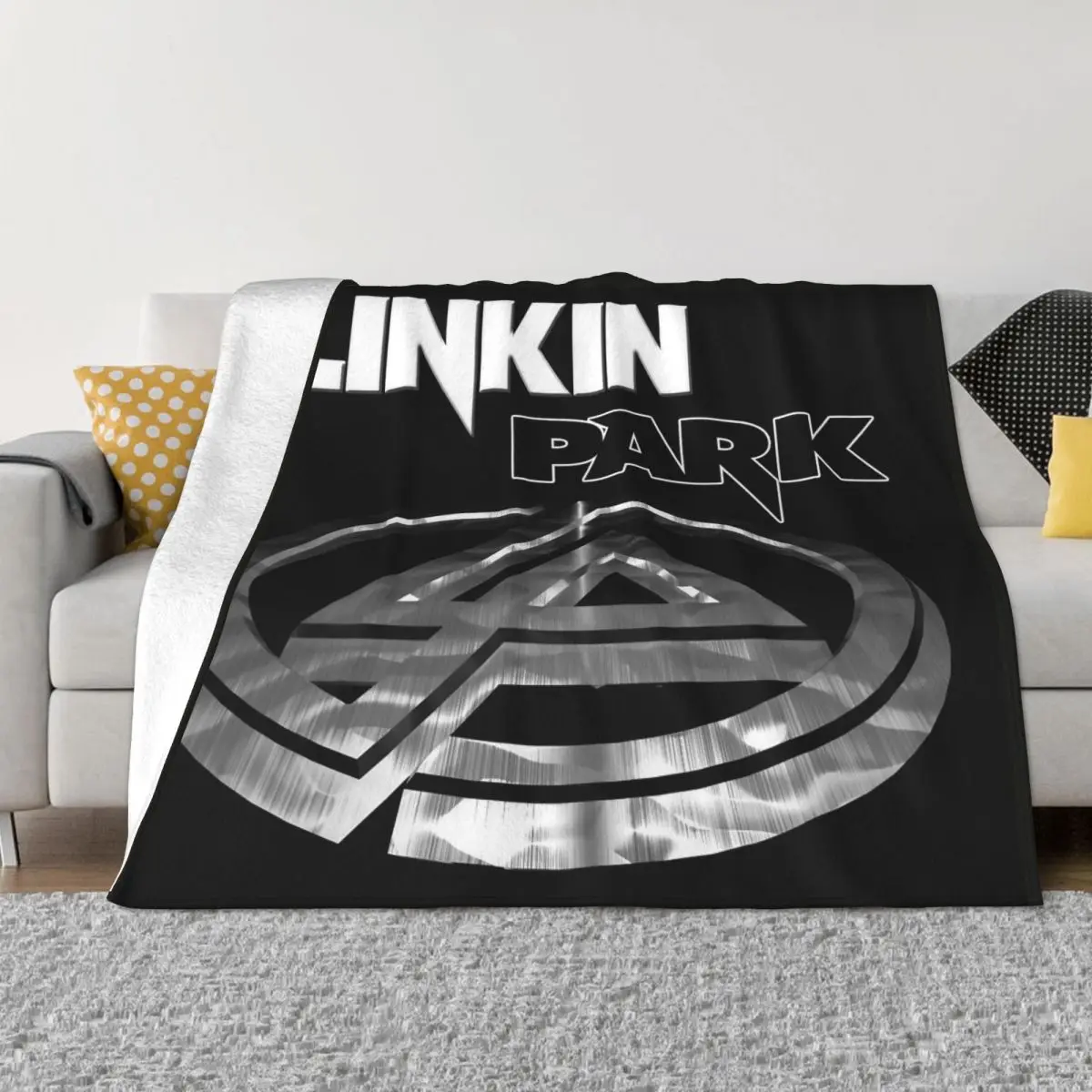 Linkinpark Blanket Velvet Rock Music Super Soft Throw Blankets for Bed Bedroom Quilt