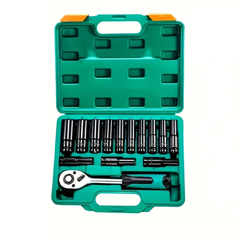 14 Pieces of 1/2 Inch 8-24mm Electric Socket Tools, Impact Wrench Adapters, Manual Tool Sockets