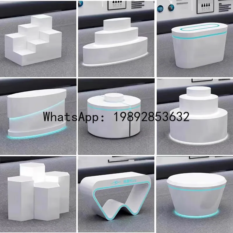 Hys special-shaped technology intelligent exhibition hall display cabinet oval island water table