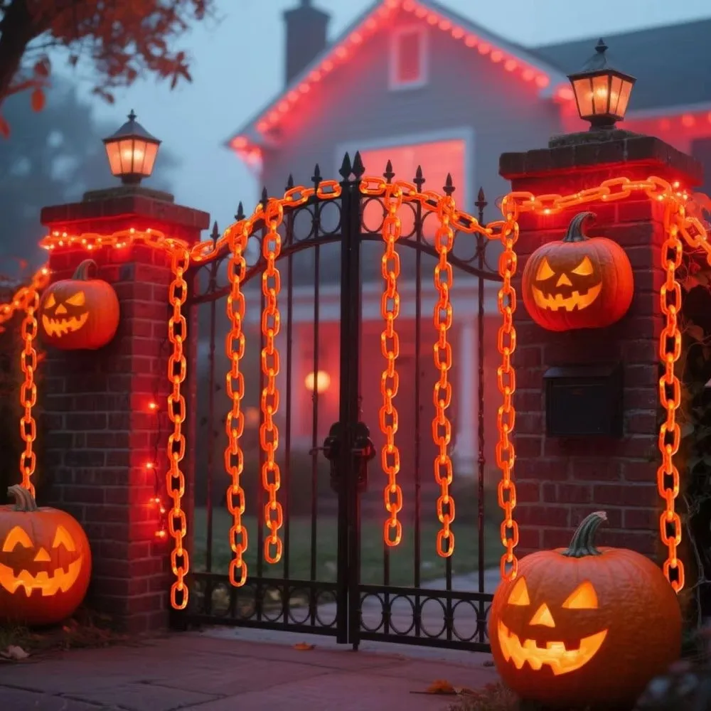 2M Halloween Chain Lights 8 Lighting Modes Battery or Solar-powered Skeleton String Lights Waterproof