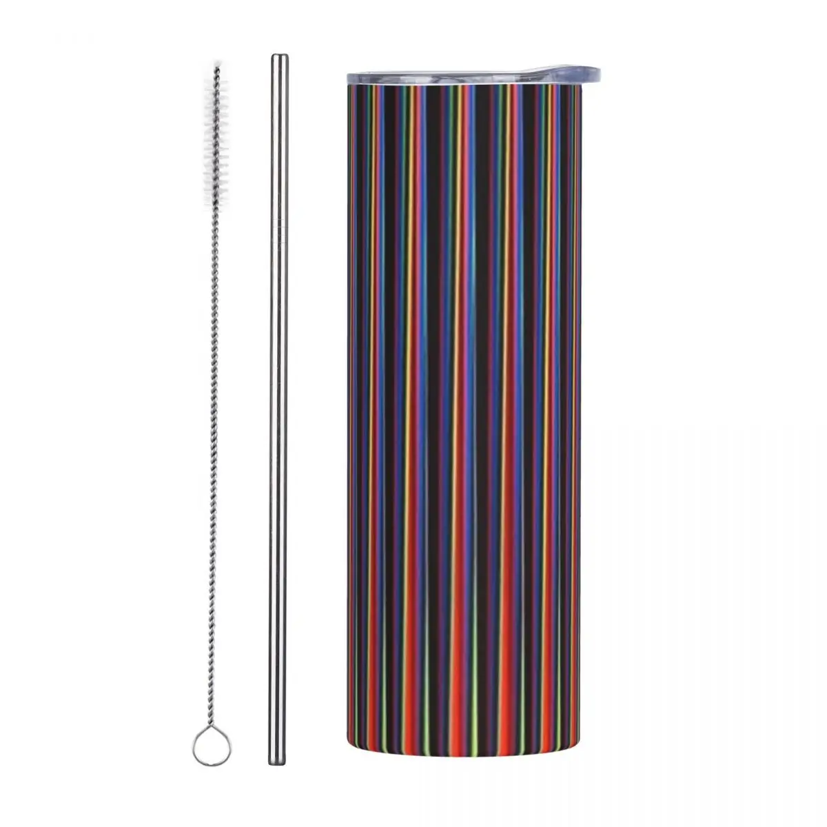 Carlos Cruz Diez Stainless Steel Tumbler Vacuum Insulated Mug Thermal Cold Bottle Straws With Lid 20oz