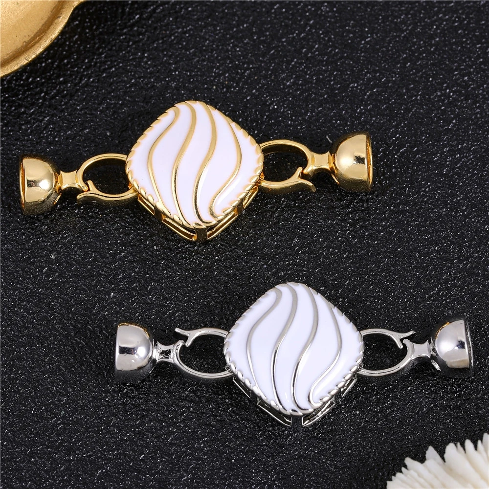 Juya 1 2 3 Stück/Set 18K Echtgold Silberbeschichtete Verschlüsse Schlangenanhänger-Verschlussverschlüsse für DIY Perlenarbeiten, Perlen, Schmuckherstellung – Detail 8