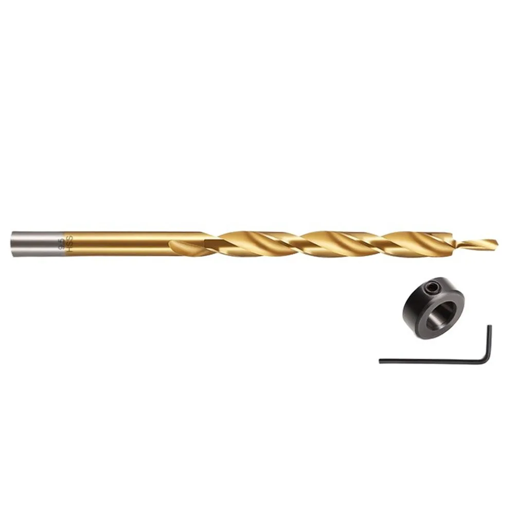 Inclined Hole Drill Bit with Stop Collar for Controlled Angle Drilling Operations in Workshop and Field Applications