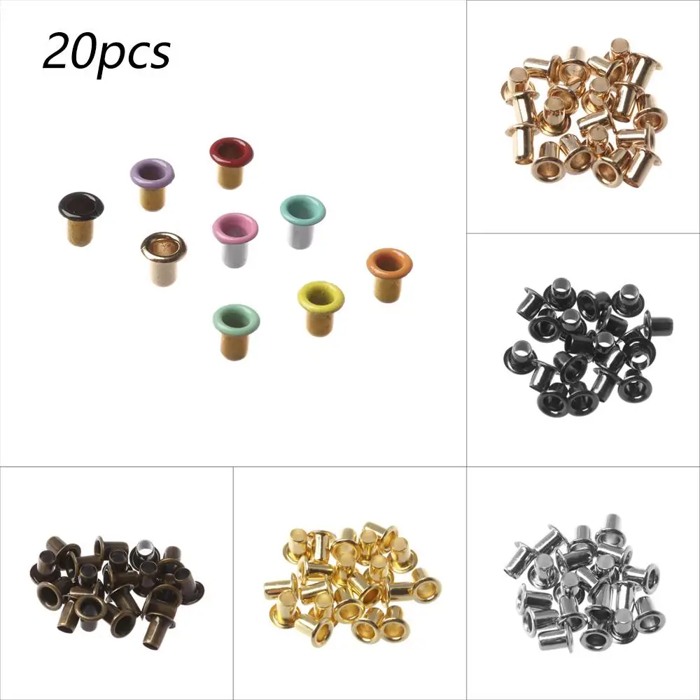 20pcs 1mm/2.5mm Mini Ultra-small Sewing Accessory Diy Dolls Buckles Belt Buckle Metal Eyelet Buttons  Bags Accessories