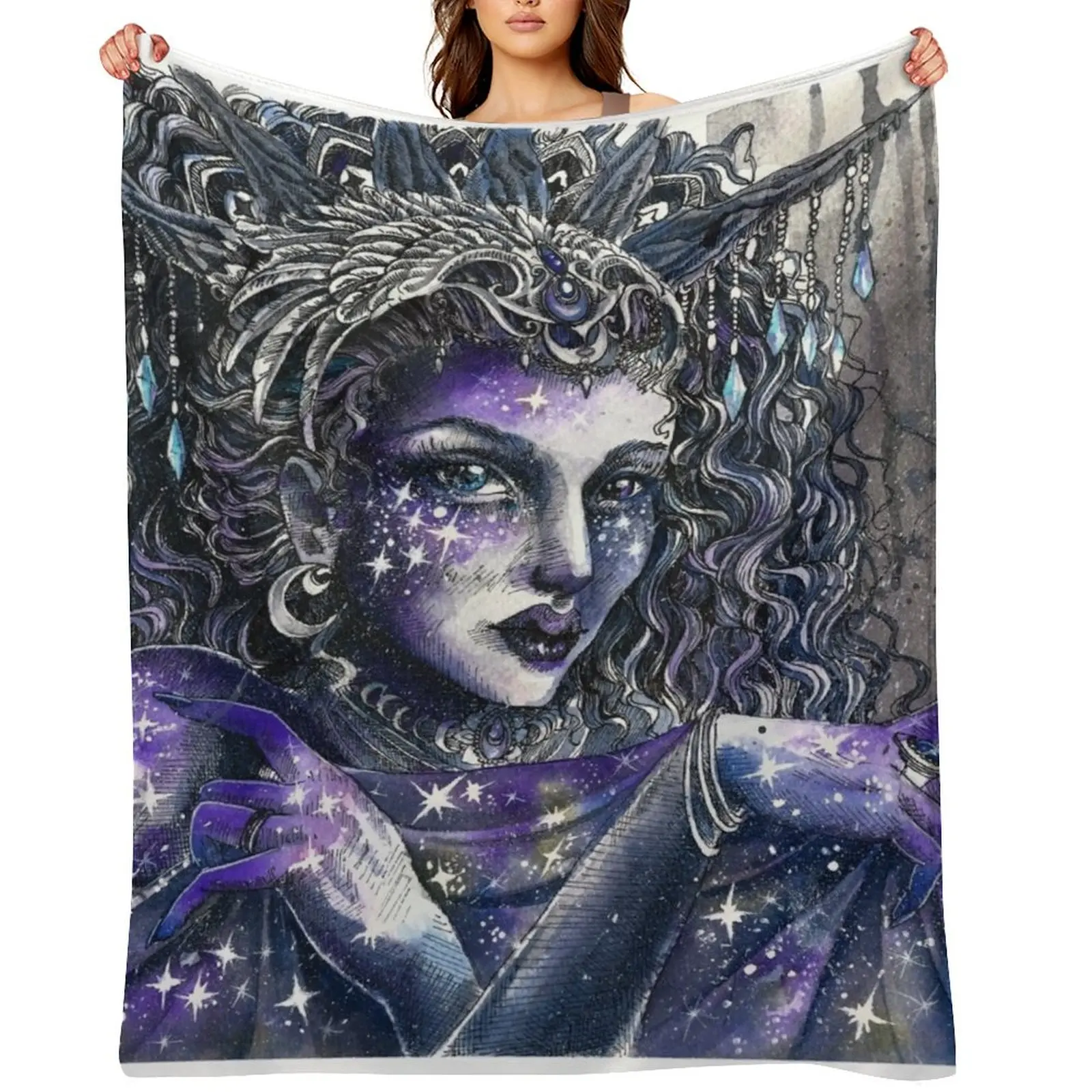 

Одеяло Goddess Nyx, фланелевые многофункциональные одинарные винтажные одеяла