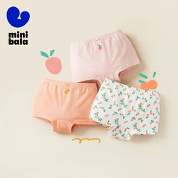 Mini Bala Underwear Girls Underwear 2024 Summer New Baby Pure Cotton Flat Bottom Safety Shorts No Pinch the Buttocks