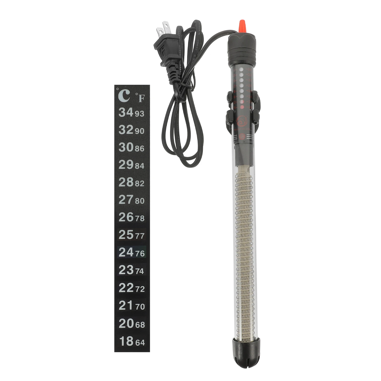 

2pc Submersible Aquarium Heater Temperature Controller Freshwater Saltwater Fish Tank Heating Rod Easy Install Auto Shutdown