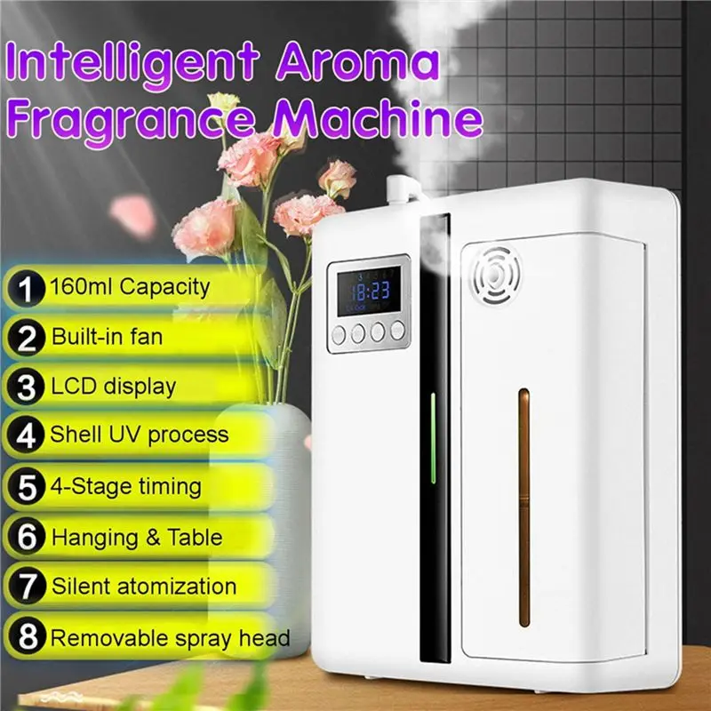 

Y538A NEW-Aromas Fragrances Machine 160Ml with Timer Function Essential Oil Aromas Diffuser for Household Hotel EU Plug,A