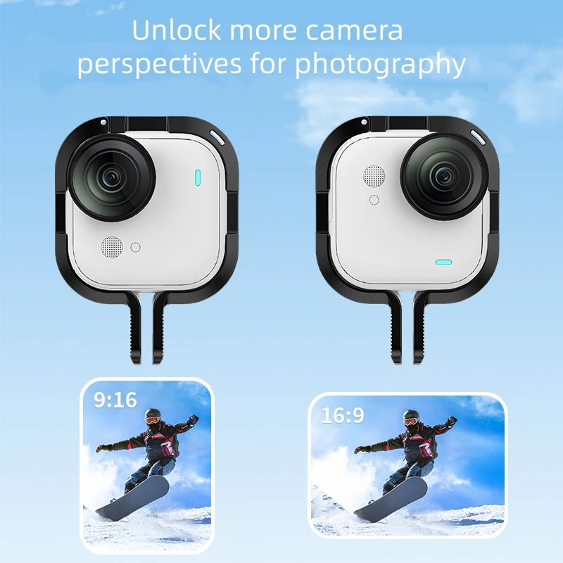 

Protective Frame Case for Insta360 Go Ultra, Cage Bezel with Screw Aluminum Alloy Housing Shell Cover Protector Action Camera