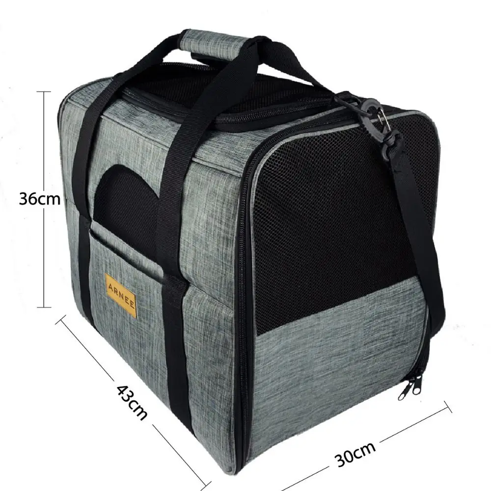 

Gray Large Size Cat Dog Carrying Bag Cat Bag Premium Design Pet Carrier Bag Stylish Design and Convenient Legal Use on Airplane