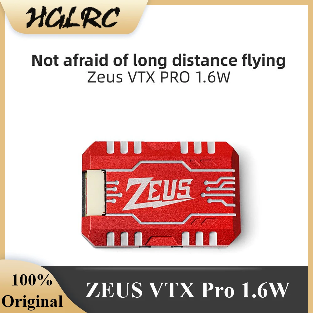 

HGLRC Zeus VTX PRO 1.6W 40CH MMCX Built-in Microphone Long Distance For RC FPV Racing Drone Airplanes Quadcopter