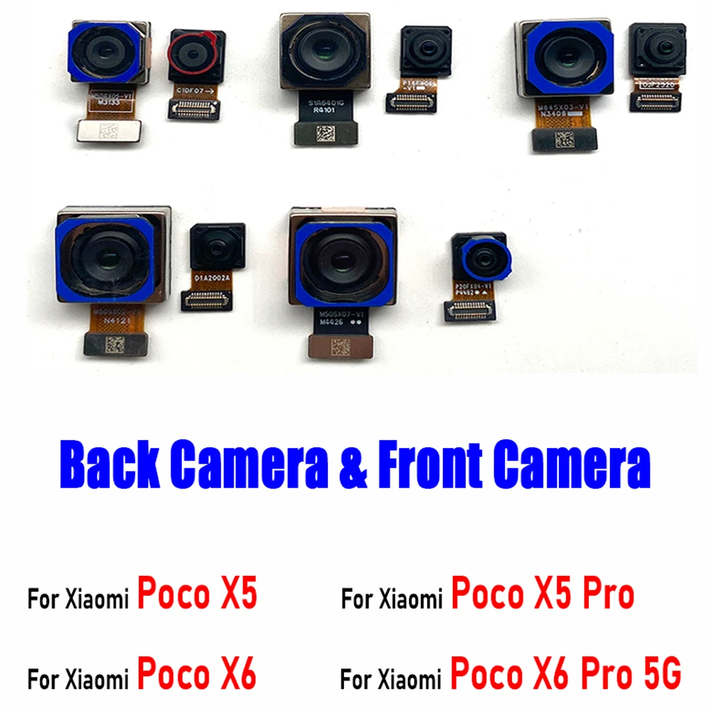 Tested Back Big Main Camera Module and Front Small Camera Module Flex Cable For Xiaomi Poco X5 X6 Pro 5G