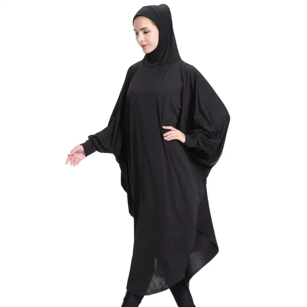 Women Islamic Robe Kaftan Muslim Batwing Sleeve Abaya Maxi Dress Arab