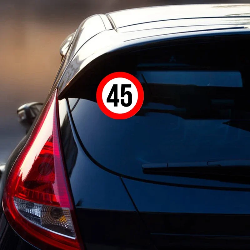 Speed Limit (45 km), Ø 15 cm Self-adhesive Decal Car Sticker Waterproof Auto Decors Decal Sticker XCT065