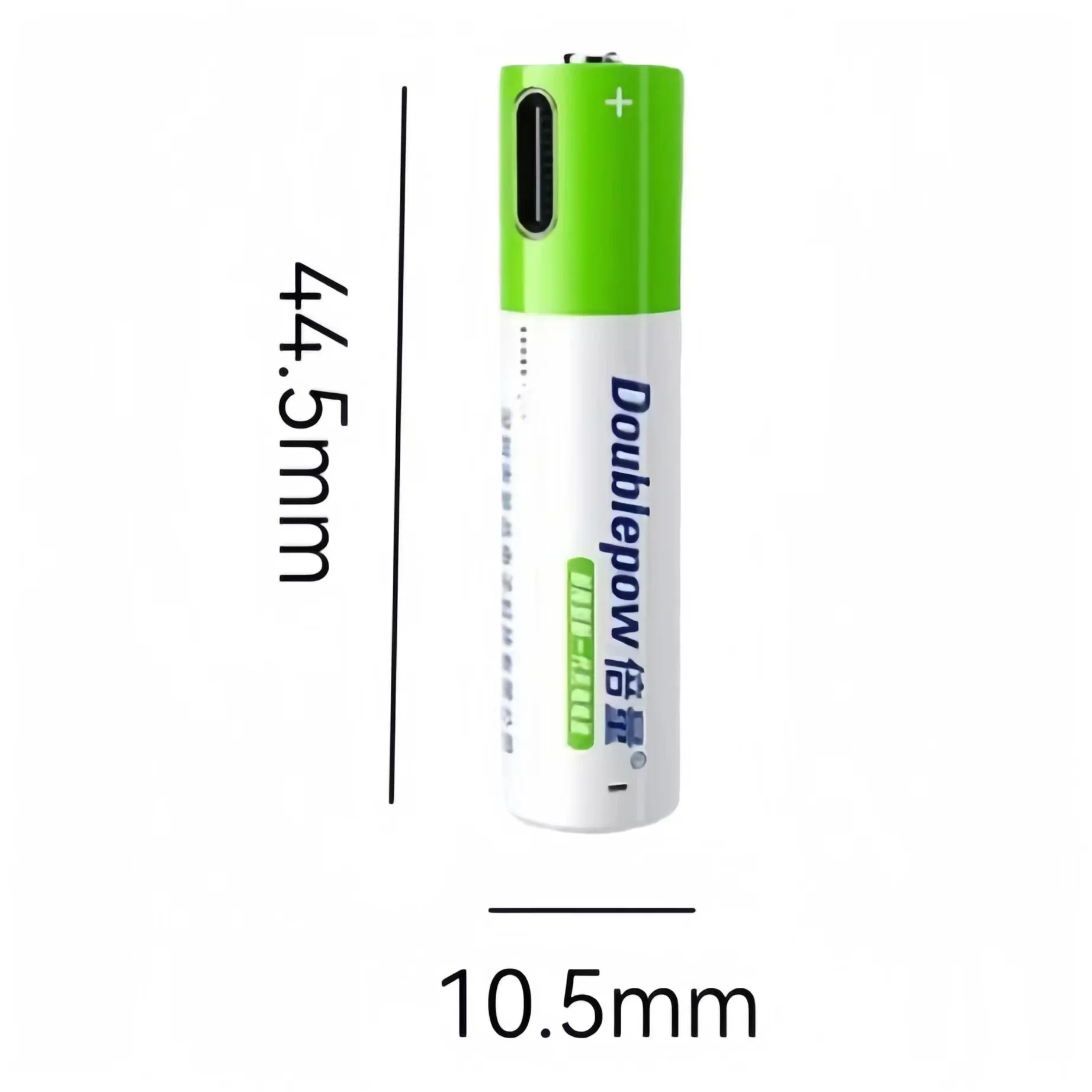 10440 Rechargeable Battery 3.7V 666mWh Lithium Ion AAA Size Cells with Type-C Charging Cable for Devices