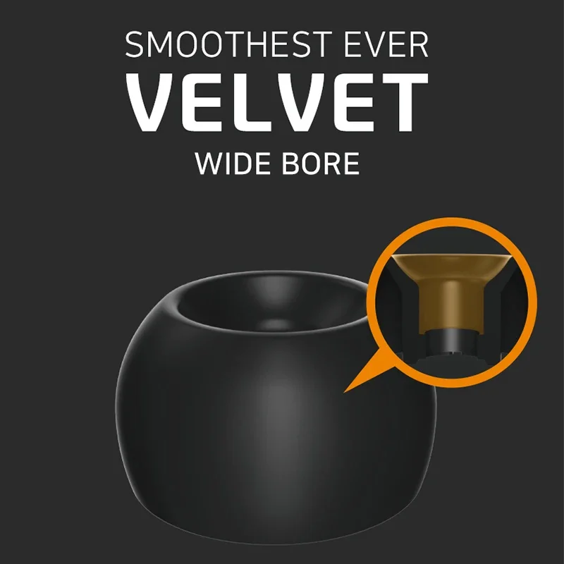 DIVINUS 벨벳 와이드 보어 실리콘 이어팁, FiiO, DUNU, Hidizs용 소프트 딥 이어 팁, 4-6mm 깍지 이어폰용