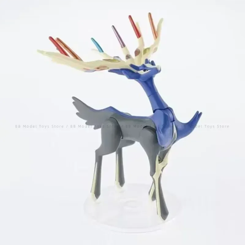 متوفر في المخزون شخصيات بوكيمون بانداي الأصلية Xerneas أنيمي عمل الشكل تجميع بسيط تحصيل نموذج الحلي نموذج اللعب الهدايا