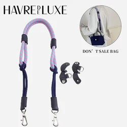 HAVREDELUXE 3 szt./zestaw pleciona torba pasek do Longchamp Mini pasek na ramię do torby 78cm/100cm zmodyfikowany pasek akcesoria na ramię