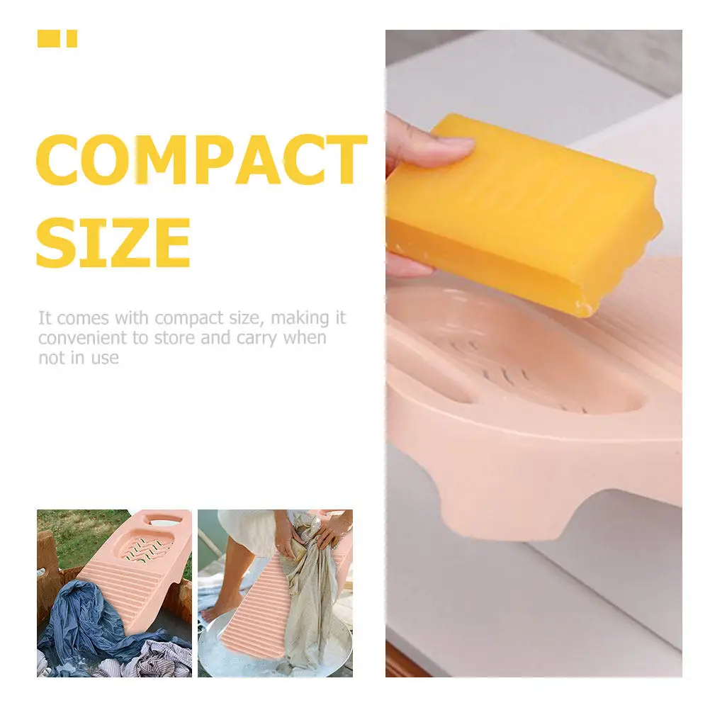 

2Pcs Thickened Laundry Washboard Plastic Non-Slip Household Washing Board for Sink Bucket River Use Compact Clothes Cleaning