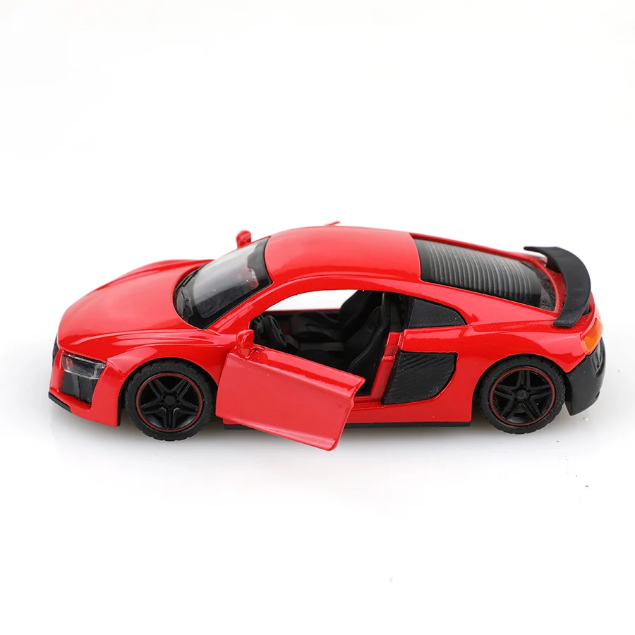 (حقائب) سيارة سباق R8 1:43، نموذج سيارة مصنوع من خليط معدني، سيارة مقلدة، سيارة مصنوعة من خليط معدني للأطفال، نموذج لعبة للأولاد، زينة سيارة