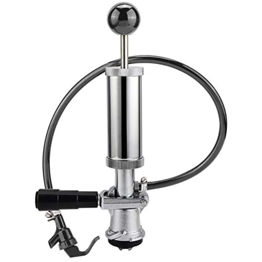 

Пивной кран-насос MRbrew Keg Party Pump American D System для пивных кег, ручной насос 4'' для пикника с пивным краном и пивным шлангом, хромированный