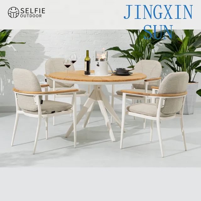 Garden Furniture Aluminium Tables and Chairs for Events Textilener Outdoor Furniture Folding Garden