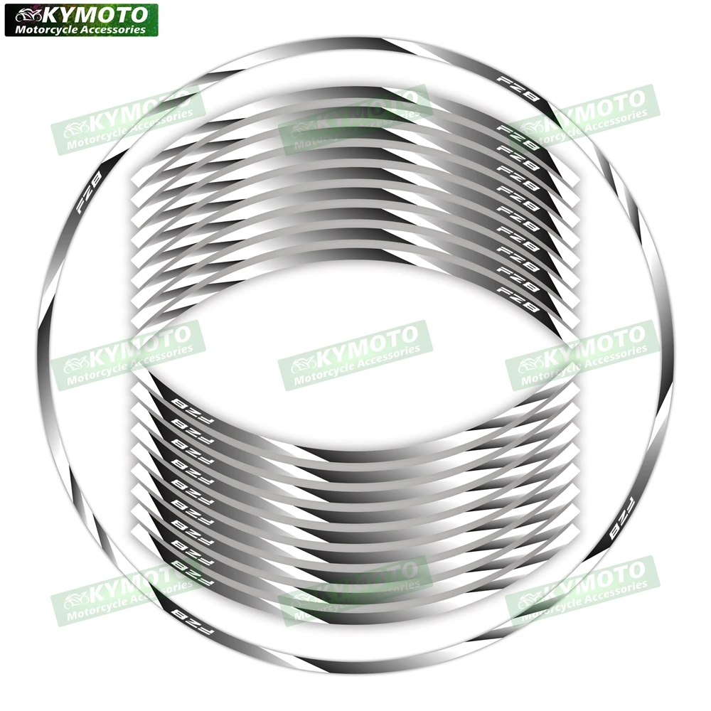

New 17 inch wheel decals not easy to fall off reflective wheel rim waterproof stickers suitable for Yamaha FZ8 motorcycle