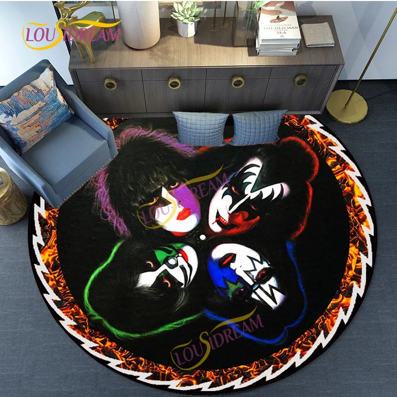 

American famous kiss band carpet non-slip music art floor mat bedroom living room decoration area carpet washable household rug.